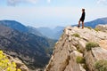 Standing over the precipice. Royalty Free Stock Photo