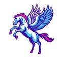 Standing Pegasus Horse Spreading the Wings Royalty Free Stock Photo