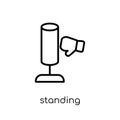 Standing Punching Ball icon. Trendy modern flat linear vector St Royalty Free Stock Photo