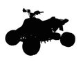 Standing Quad Bike ATV Isolated Silhouette Royalty Free Stock Photo