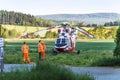Standing rescue helicopter Royalty Free Stock Photo