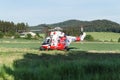 Standing rescue helicopter Royalty Free Stock Photo