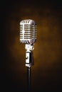 Standing retro microphone Royalty Free Stock Photo