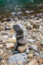 Standing river stone arrangement background