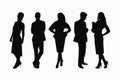 Standing Silhouette Of Crowd Of Business People Royalty Free Stock Photo
