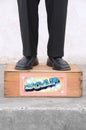 Standing on a Soap Box Royalty Free Stock Photo