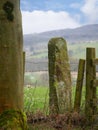 Standing stone by a Stile in Burnley Lancashire in Winter