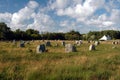 Standing stones at Carnac in France Royalty Free Stock Photo