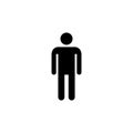 Standing Up Person Icon Vector in Trendy Flat Style. Silhouette Man Symbol Illustration Royalty Free Stock Photo