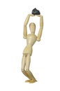 Standing wooden dummy Royalty Free Stock Photo
