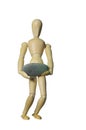 Standing wooden dummy Royalty Free Stock Photo