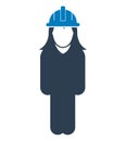 Standing Worker Icon. Royalty Free Stock Photo