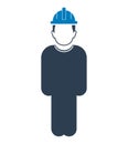 Standing Worker Icon. Royalty Free Stock Photo