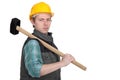 Standoffish tradesman Royalty Free Stock Photo