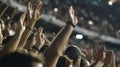 The stands are alive with energy as the crowd erupts into a deafening wave of cheers Royalty Free Stock Photo