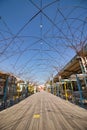 Stands designed for sale food in the compound of the first train station,