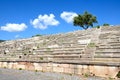 The stands on stadium in ancient Messene (Messinia)