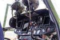 The instrument panel of the  IAR 330 Puma SOCAT helicopter  at the Stanesti aerodrome, Gorj, Romania Royalty Free Stock Photo