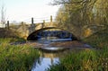 Stanford Hall Old Coach Bridge and Wier Royalty Free Stock Photo