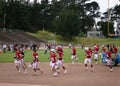 Stanfords players run off the field