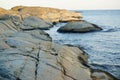 Stangnes bedrock and Noth Sea, Norway Royalty Free Stock Photo