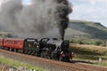 Stanier 8F at Ais Gill Royalty Free Stock Photo