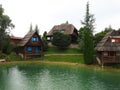Stanisici, Bielina, Republika Srpska, Bosnia and Herzegovina, August 15, 2023. Ethno village, tourist attraction, folk