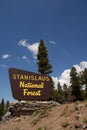 Stanislaus National Forest Sign Royalty Free Stock Photo