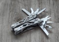 Stanless steel multitool isolated Royalty Free Stock Photo