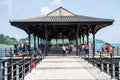 Blake pier at Stanley on Hong Kong Island. Passengers waiting for the ferry boat. Royalty Free Stock Photo