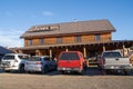 Stanley, Idaho - July 1, 2019: Exterior of the Sawtooth Hotel, a lodge with a restaurant and bar in the Sawtooth Mountains of