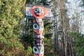 Stanley Park First Nations Totem Poles in Vancouver, Canada Royalty Free Stock Photo