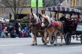 Stanley park horse drawn tours company takes part in the annual Santa Claus Parade In Vancou Royalty Free Stock Photo