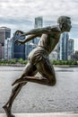 Stanley park Vancouver Canada harry jerome statue Royalty Free Stock Photo