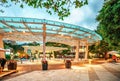 Stanley Plaza on Hong Kong Island in Hong Kong city. Children playground at spacious amphitheater