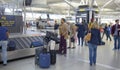 Stansted airport, luggage waiting area Royalty Free Stock Photo