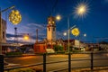 Stanthorpe, Queensland, Australia - Australia Post Office building with Christmas decorations at sunset