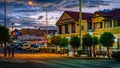 Stanthorpe, Queensland, Australia - Shops and bars along the main street at sunset