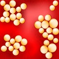 Staphylococcus aureus on a red background