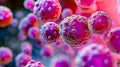 Staphylococcus (staph) is a group of bacteria under the microscope. 3d visualization