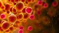 Staphylococcus (staph) is a group of bacteria under the microscope. 3d visualization