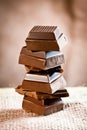 Staple Chocolate Tower Royalty Free Stock Photo