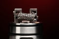 Staple staggered fused clapton coil red background