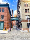 Staple street skybridge, New York city, USA Royalty Free Stock Photo