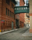 Staple Street Skybridge in Tribeca, Manhattan, New York Royalty Free Stock Photo