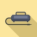Stapler air compressor icon, flat style