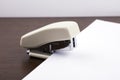 Stapler for binding sheets of paper closeup Royalty Free Stock Photo