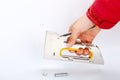 Stapler hand Royalty Free Stock Photo