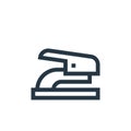 stapler icon vector from handcrafts concept. Thin line illustration of stapler editable stroke. stapler linear sign for use on web