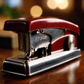 Stapler , office equipment gadget for binding papers Royalty Free Stock Photo